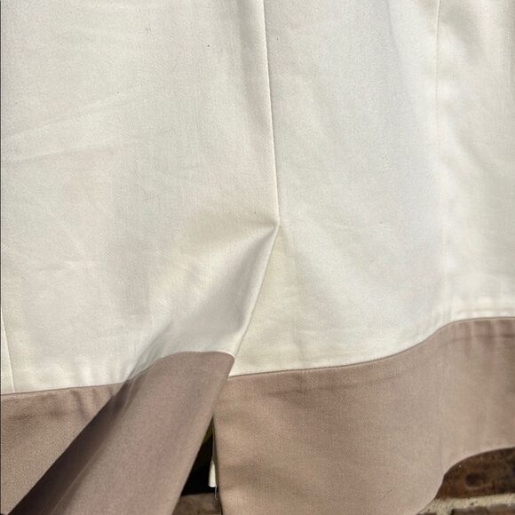 Tahari Arthur S Levine Colorblock Sleeveless Summer Dress Yellow and White 10 - Picture 15 of 16